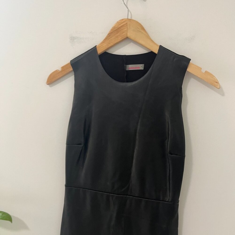 Commando Faux Leather Black Sheath Shapewear Dress Size XS - Picture 2 of 6